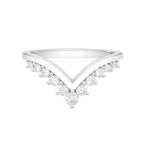 Natural Wishbone Diamond Wedding Band #2