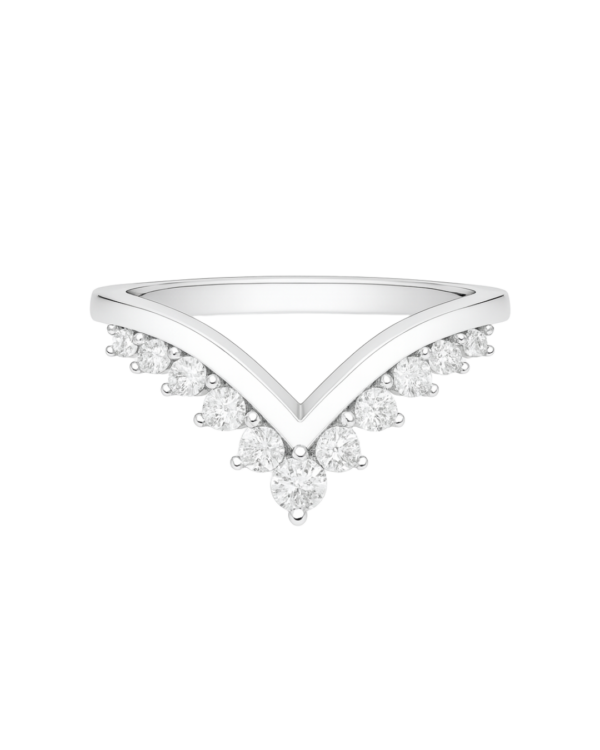 Lab-Grown Wishbone Diamond Wedding Band #2