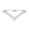 Natural Wishbone Diamond Wedding Band – 1.3mm Diamonds