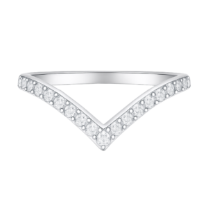 Natural Wishbone Diamond Wedding Band – 1.3mm Diamonds