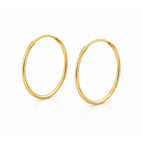 9K Yellow Gold Sleeper Earrings
