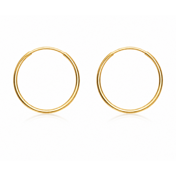 9K Yellow Gold Sleeper Earrings