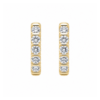 Single-Sided Diamond Huggie Hoops – Natural