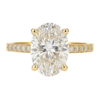 1.00ct Lab-Grown Oval Side Stone Engagement Ring