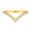 Lab-Grown Wishbone Diamond Wedding Band – 1.3mm Diamonds