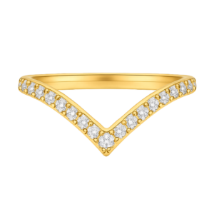 Natural Wishbone Diamond Wedding Band – 1.5mm Diamonds