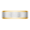 Bevelled Edge Yellow & White Gold Wedding Band – 5mm