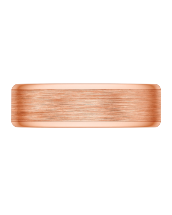 Bevelled Edge Rose Gold Wedding Band – 9mm