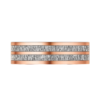 Two-Tone Dual Stripe Rose & White Gold Wedding Band – 9mm