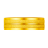 Two-Tone Dual Stripe Yellow Gold Wedding Band – 9mm