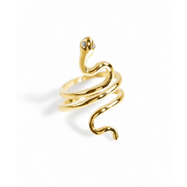 Natural Diamond Snake Ring