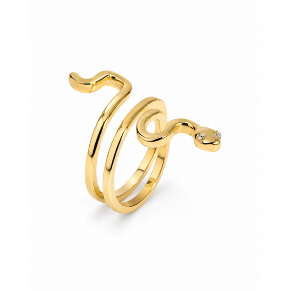 Natural Diamond Snake Ring