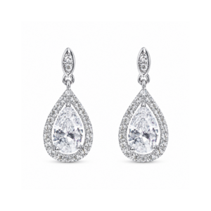 Tear Drop Diamond Earrings – 2 × 0.30ct Natural