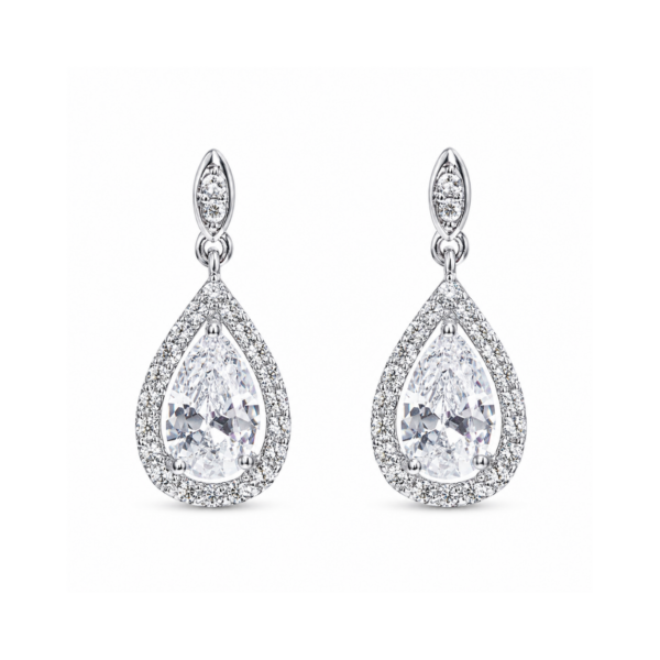 Tear Drop Diamond Earrings – 2 × 1.00ct Lab-Grown