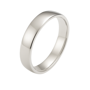 Classic Matte White Gold Wedding Band – 6mm