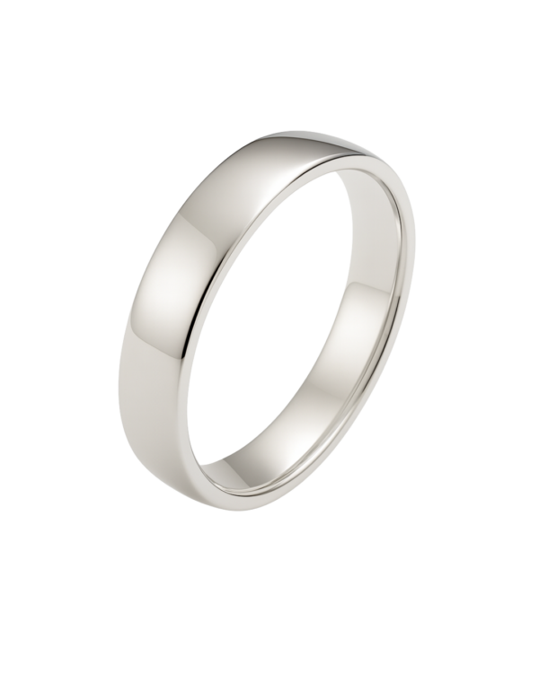 Classic Matte White Gold Wedding Band – 6mm