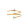 Natural Diamond Coil Ring