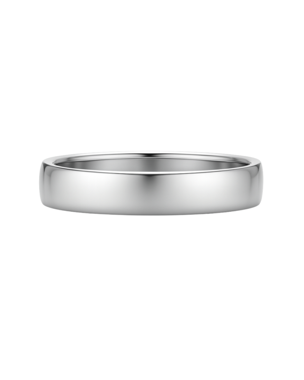 Classic Matte White Gold Wedding Band – 6mm