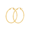 9K Yellow Gold Square Edge Hoop Earrings