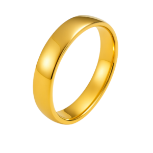 Classic Matte Yellow Gold Wedding Band – 5mm
