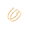 Natural Diamond Coil Ring