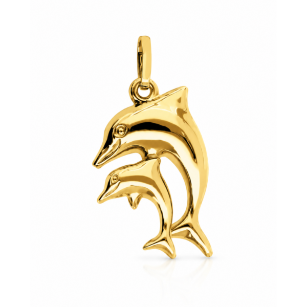 Double Dolphin Pendant
