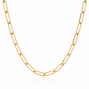 3.30mm Square Wire Paperclip Diamond Cut Chain