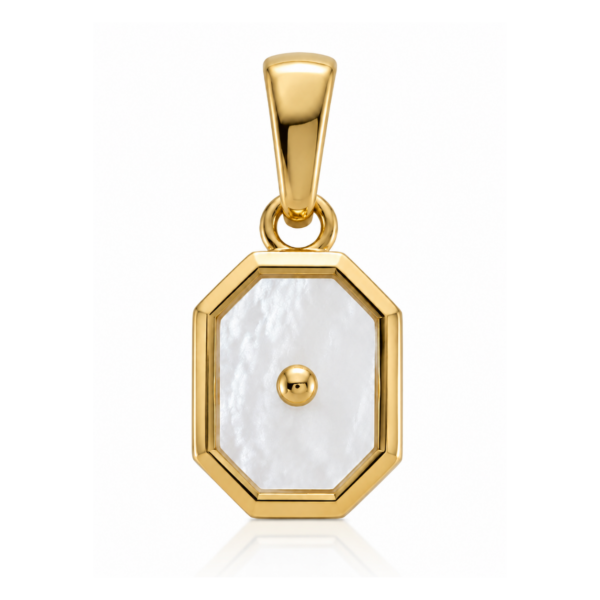 Mother of Pearl Octagon Pendant
