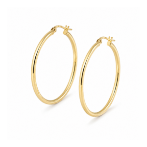 9K Yellow Gold Hoop Earrings