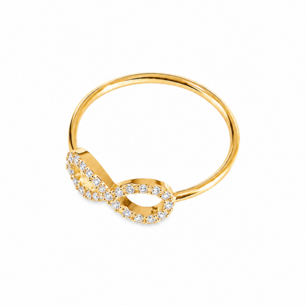 Natural Diamond Infinity Ring