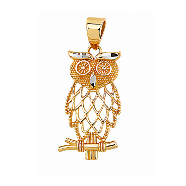 Two-Tone Owl Pendant