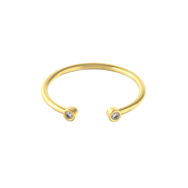 Natural Diamond Double End Ring