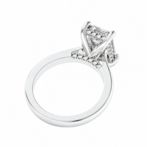 0.50ct Natural Emerald Hidden Halo Engagement Ring