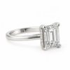 1.00ct Lab-Grown Emerald Hidden Halo Engagement Ring