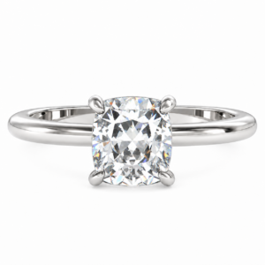 0.30ct Natural Cushion Classic Solitaire Engagement Ring