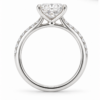 0.70ct Natural Cushion Classic Side Stone Engagement Ring