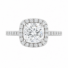 2.00ct Lab-Grown Cushion Classic Halo Engagement Ring