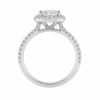 2.00ct Lab-Grown Cushion Classic Halo Engagement Ring