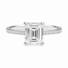 2.00ct Lab-Grown Emerald Classic Side Stone Engagement Ring