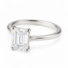 0.30ct Natural Emerald Classic Solitaire Engagement Ring
