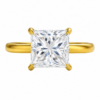 0.50ct Natural Princess Classic Solitaire Engagement Ring