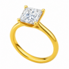 0.50ct Natural Princess Classic Solitaire Engagement Ring
