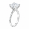 0.50ct Natural Princess Hidden Halo Engagement Ring