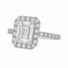 2.00ct Lab-Grown Emerald Classic Halo Engagement Ring