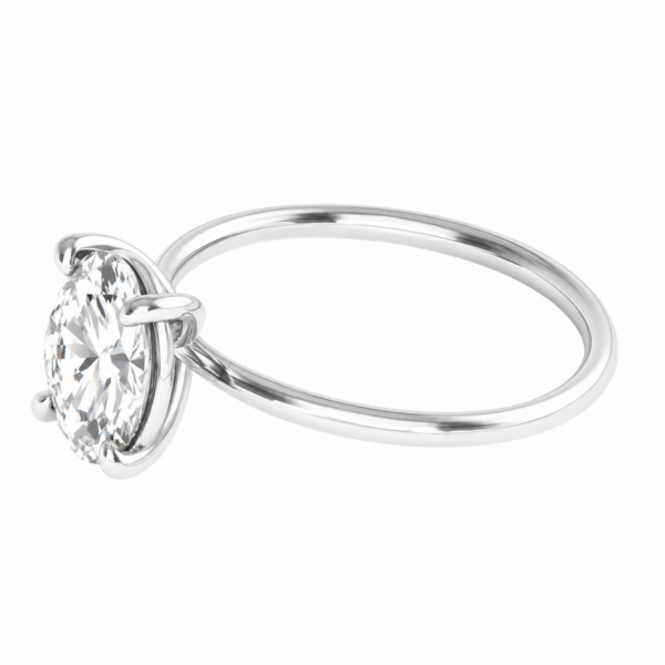 0.30ct Natural Oval Classic Solitaire Engagement Ring