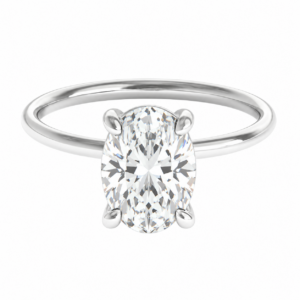 0.30ct Natural Oval Classic Solitaire Engagement Ring