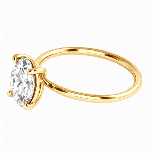 0.50ct Natural Oval Classic Solitaire Engagement Ring