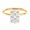 0.50ct Natural Oval Classic Solitaire Engagement Ring