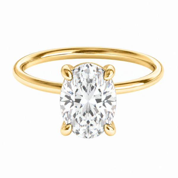 0.50ct Natural Oval Classic Solitaire Engagement Ring