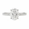 0.50ct Natural Oval Hidden Halo Engagement Ring